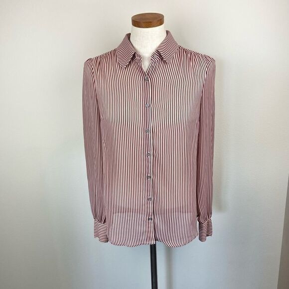 ModCloth Be Buzzworthy Striped Button-Up Top - Picture 2 of 7